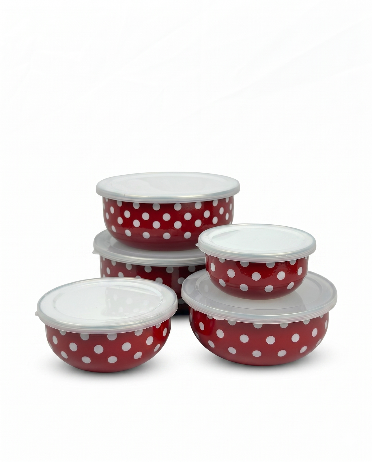 Recipiente En Peltre Con Tapa Plastica X 5Pcs 10/12/14/16/18Cm -240/440/740/1000/1500Ml — imagen 2