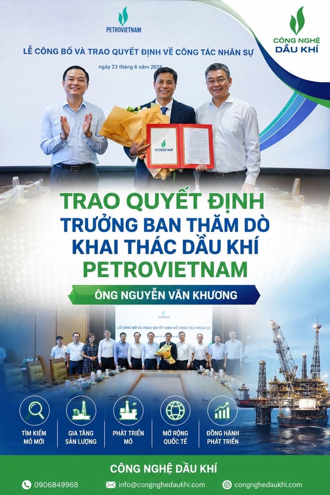 ̂́ Đ̣ ̛̛̉  ̆ ̀  ́ ̂̀ ́  CHO ÔNG NGUYỄN VĂN KHƯƠNG

#Petrovietnam #PVEP #DauKhi ...