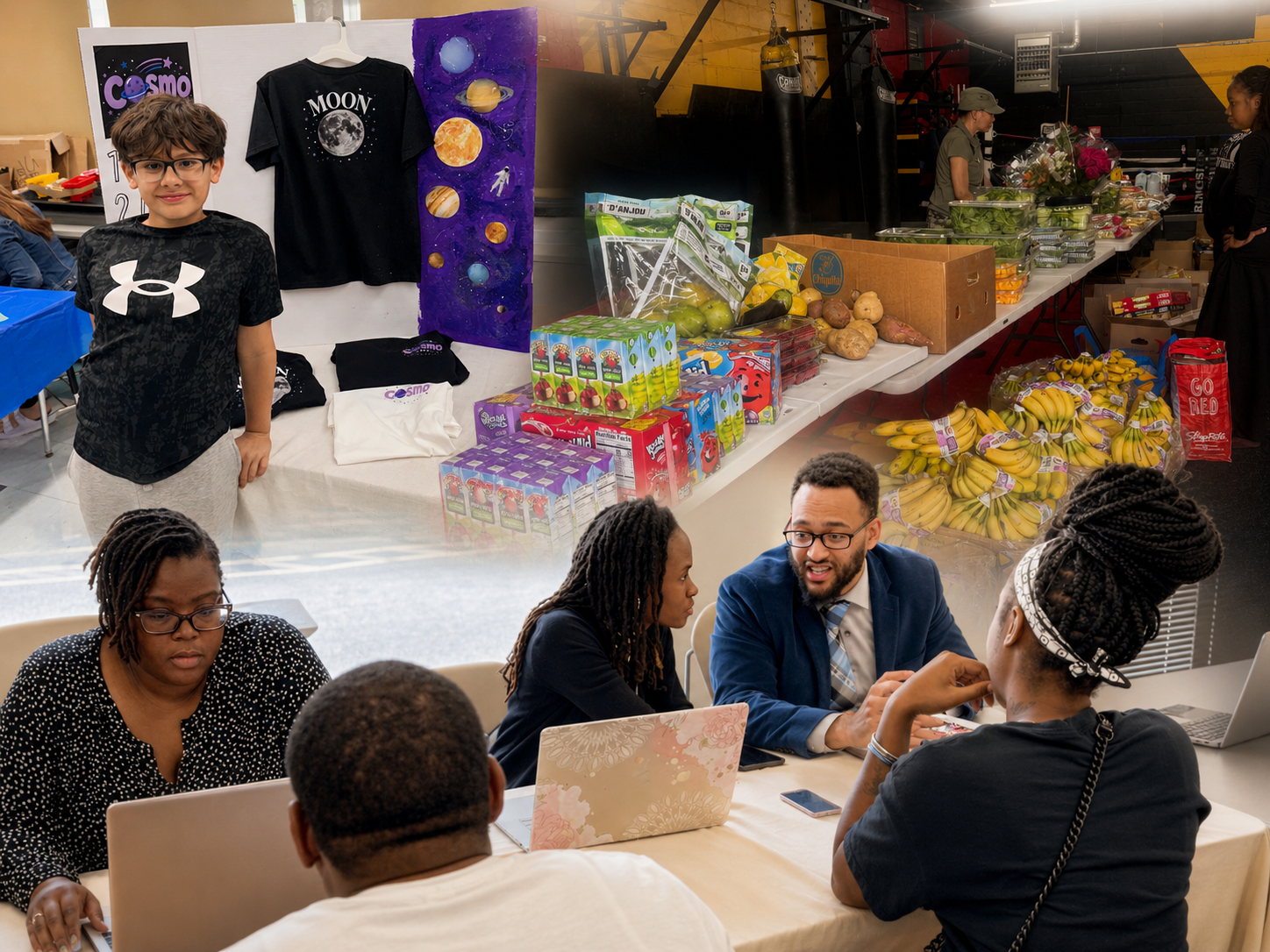 Enosis team serving the community through homeless outreach and food support