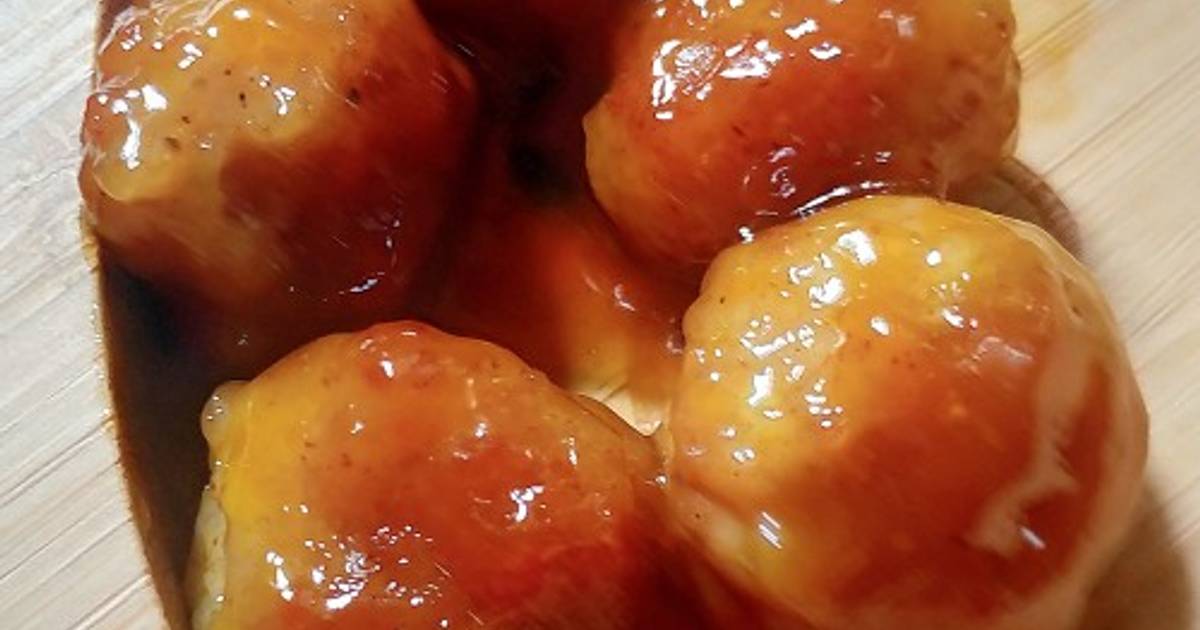 Tôm thịt viên sốt chanh dây