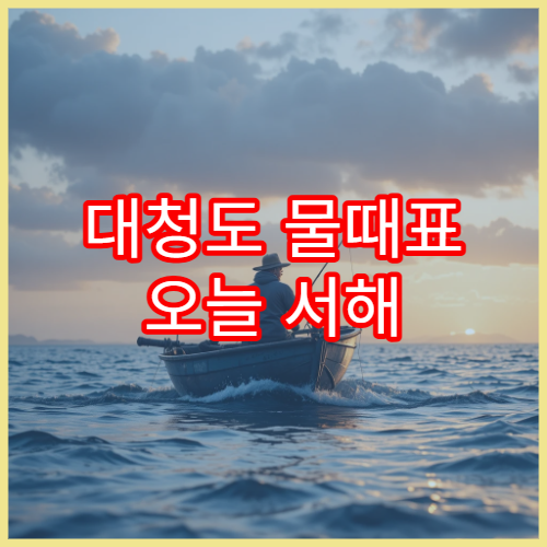 대청도 물때표 오늘 서해 먼바다 조수간만과 바다타임 확인