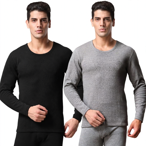 Thermal underwear set for men, crew neck