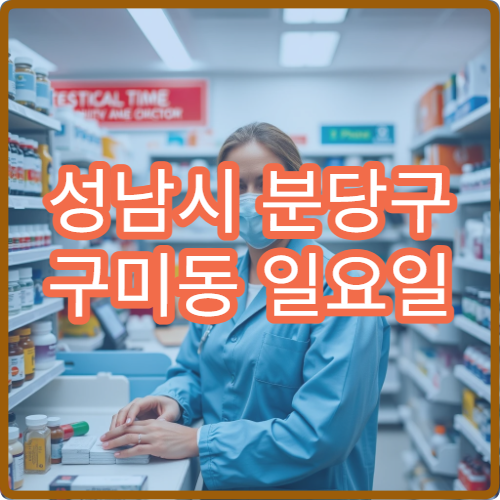 성남시 분당구 구미동 일요일 약국 주말 운영 정보