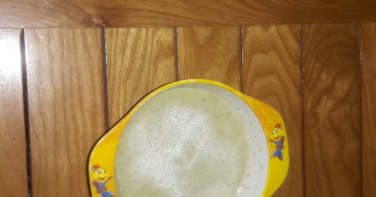 Cháo xúp lơ và thịt thăn lợn