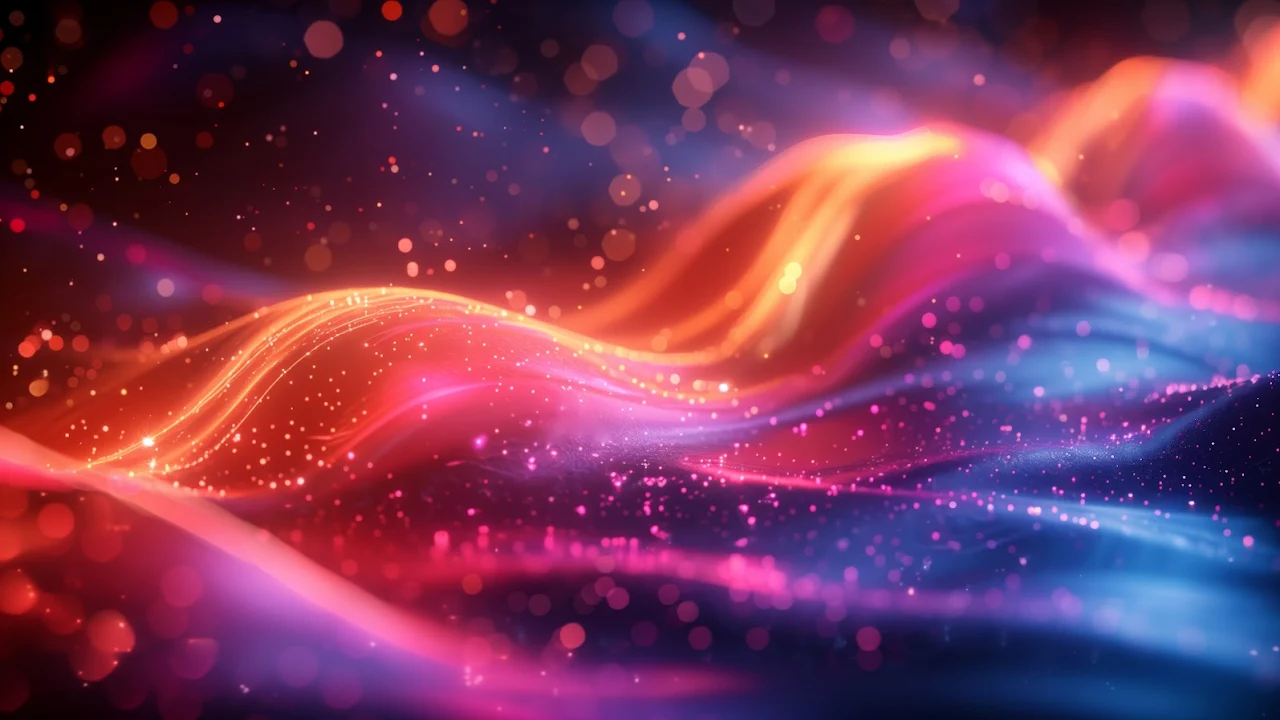 Ai Art, Illustration, Colorful, Abstract, Waves 5K Desktop Wallpaper