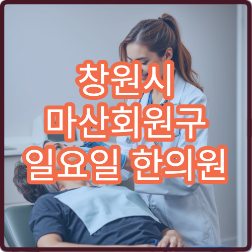 창원시 마산회원구 일요일 한의원 진료 병원 추나요법 치료 가능
