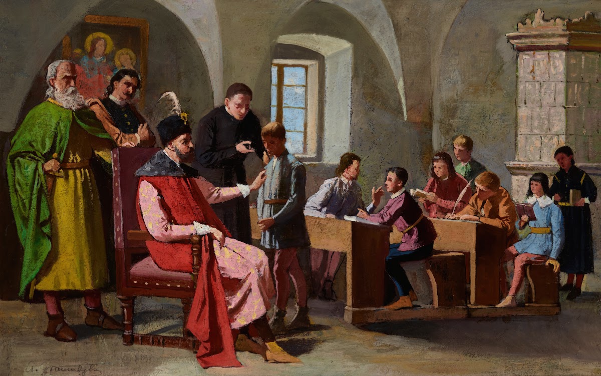 Stefan Batory among Schoolboys 1875