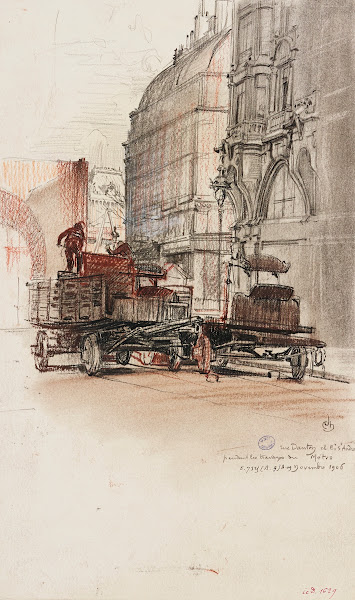 Travaux du métropolitain rue Danton et boulevard Saint André le caisson