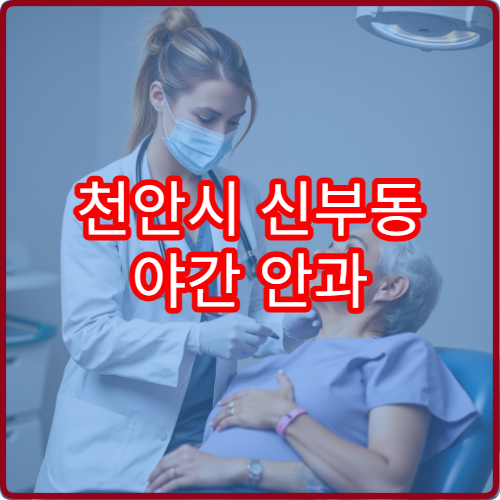 천안시 신부동 야간 안과 진료 가능한 의료기관 정리