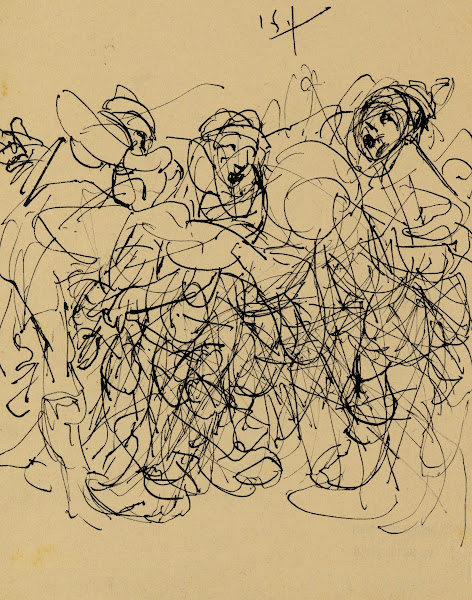 Voorstudie drie figuren 1910