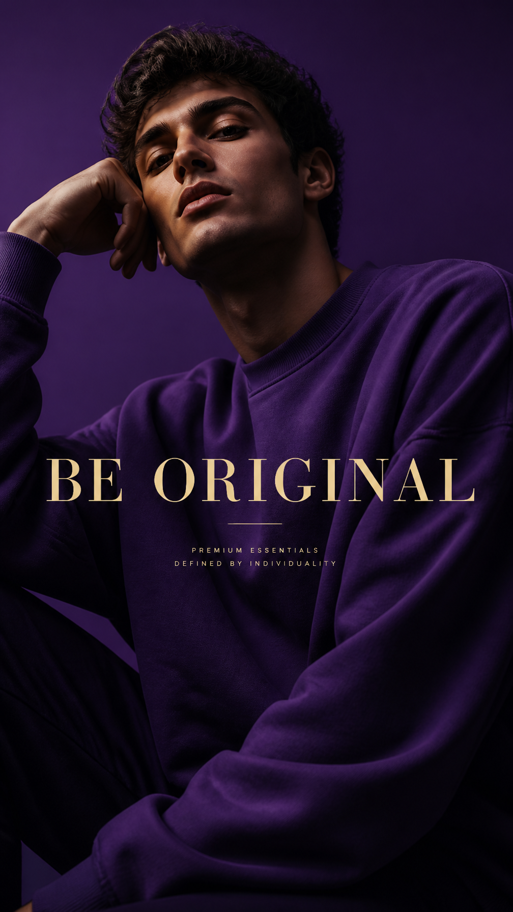 Tema principal de la campaña de ropa masculina premium