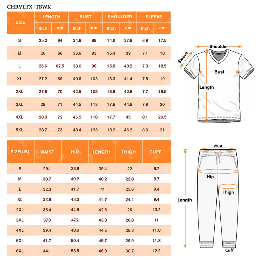 AOP CHR V neck T shirt & regular fit sweatpants set