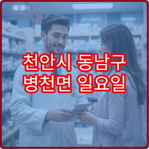 천안시 동남구 병천면 일요일 운영 중인 당직 약국 위치