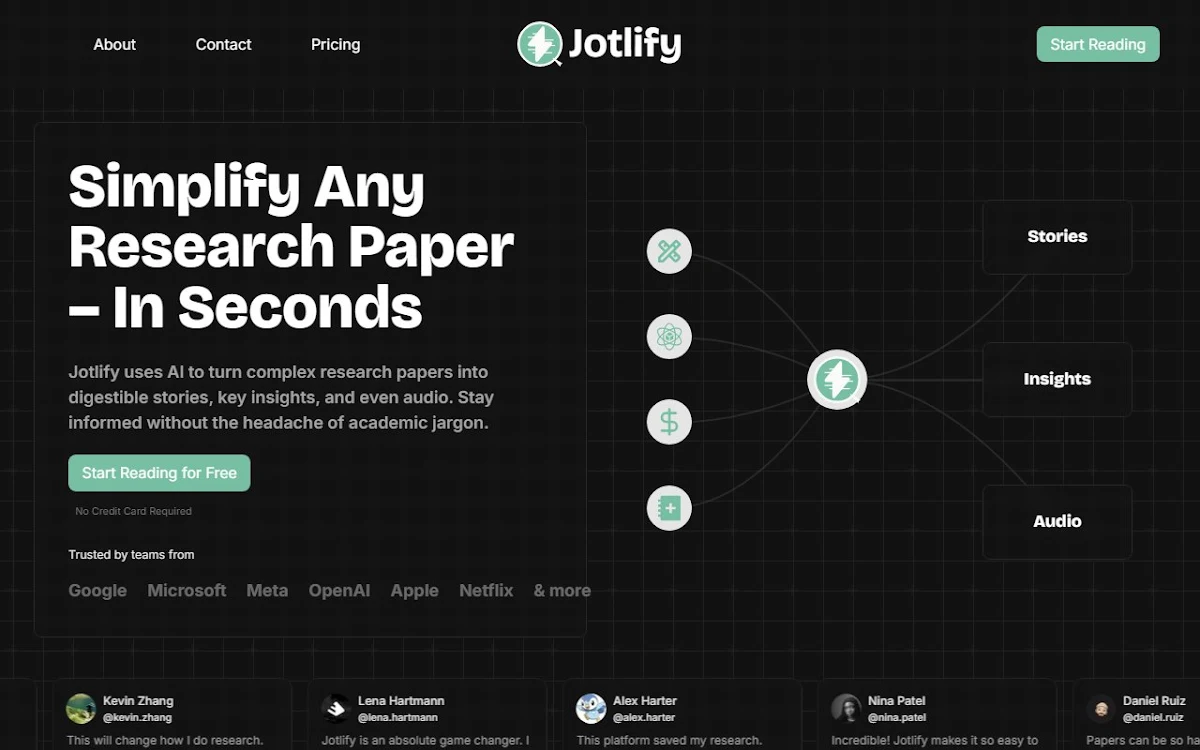 Captura de Jotlify
