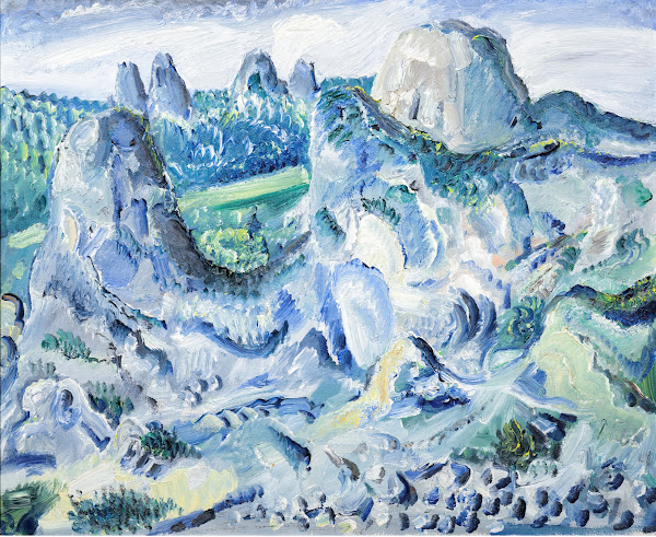 Landschaft mit Felsen  Felsen bei Blaubeuren 1928