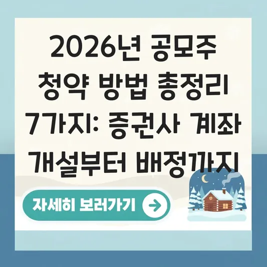공모주 청약 방법 증권사 계좌 개설 대표 이미지