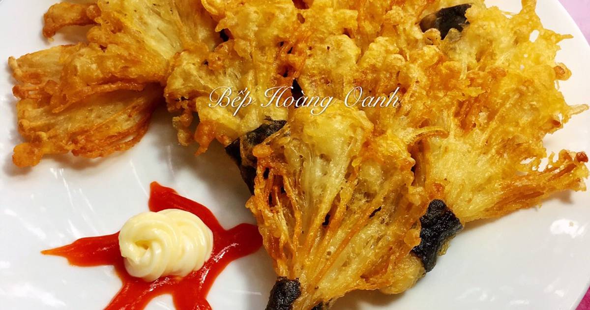 Nấm Kim Châm Cuộn Rong Biển Chiên Giòn Chay