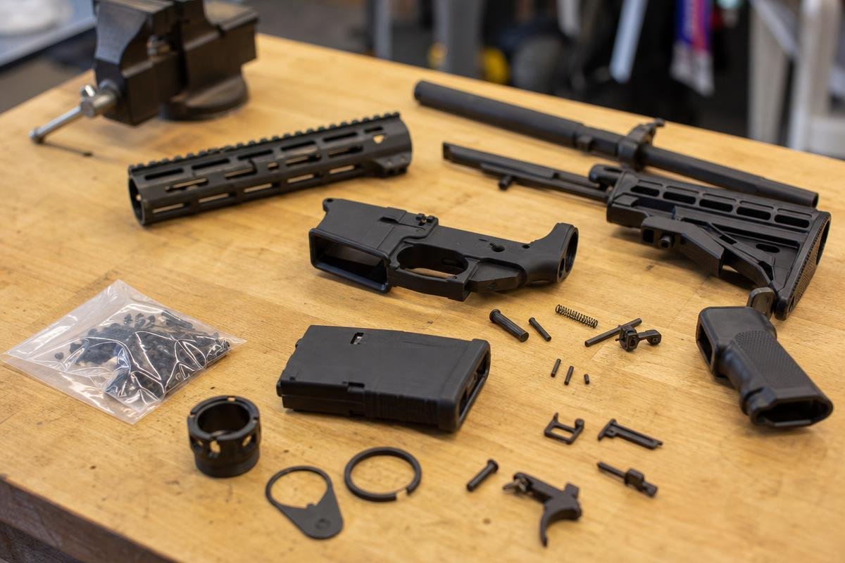 Beginner AR-15 build components and a compatible complete upper