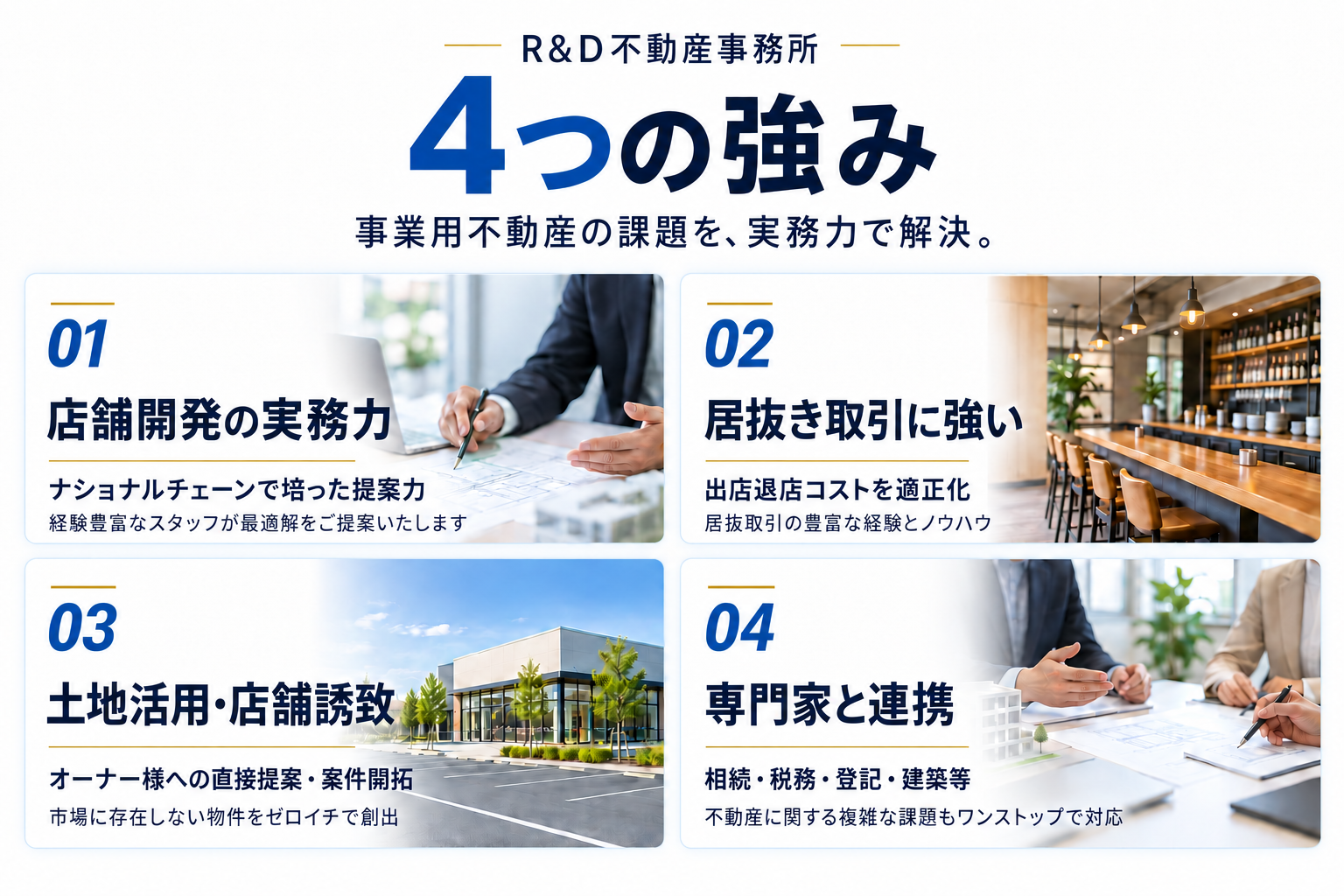 R＆D不動産事務所の4つの強み