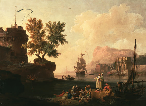 Mediterranean Harbor Scene about 1763