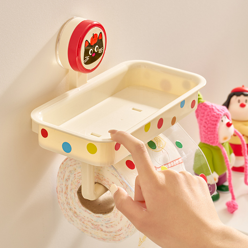 Suction Cup Toilet Paper Holder, Modern Design