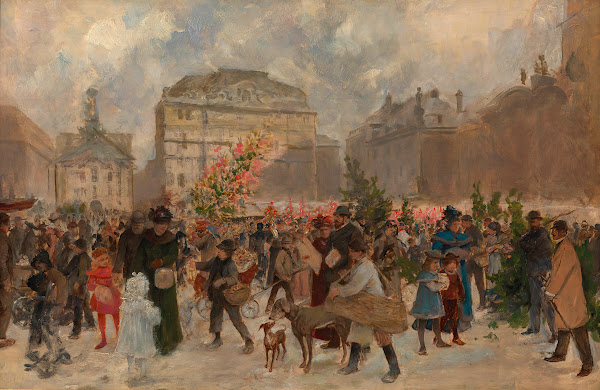 Christkindlmarkt am Hof ca 1900