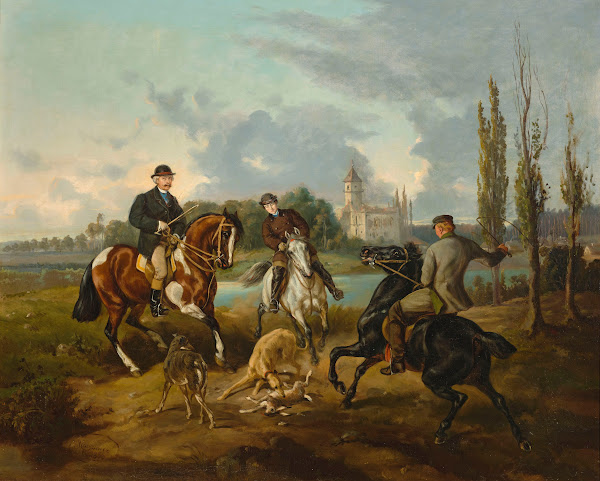 Hunting Scene In Radziejowice 1866