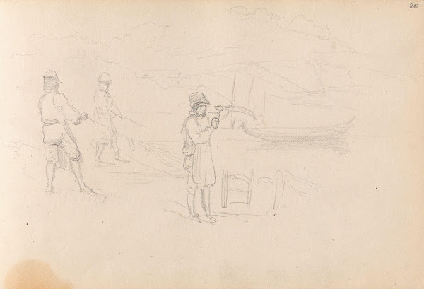 Fiskere på stranden 1852
