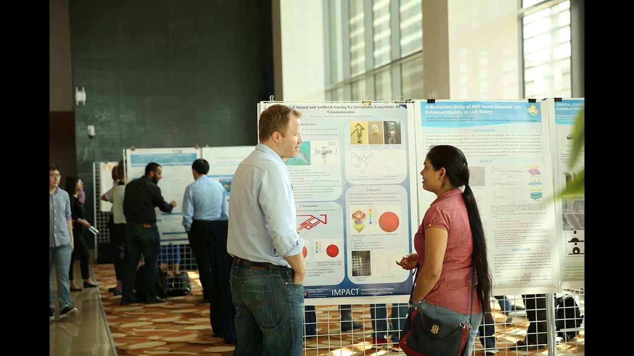 KAUST CEMSE EE IMPACT Nidhi Mishra Presenting Her Research Poster on Sensors Initiative Annual Workshop