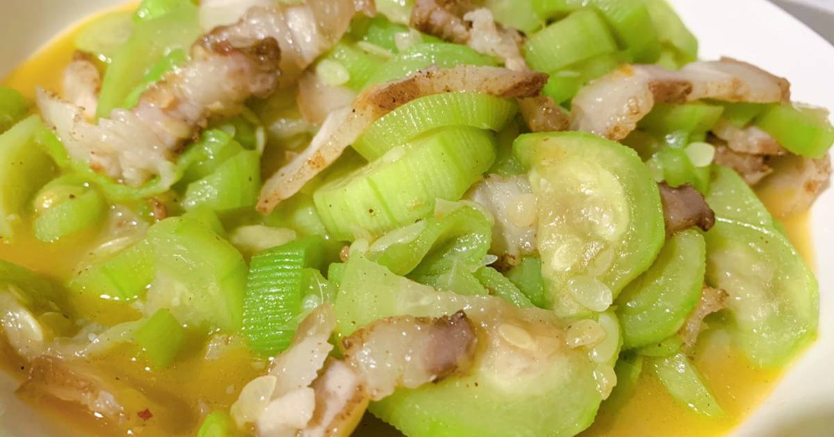 Mướp xào thịt một nắng