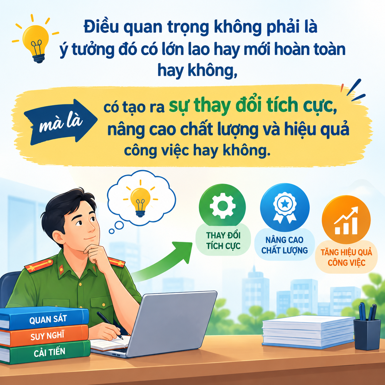 Quan sát - suy nghĩ - cải tiến
