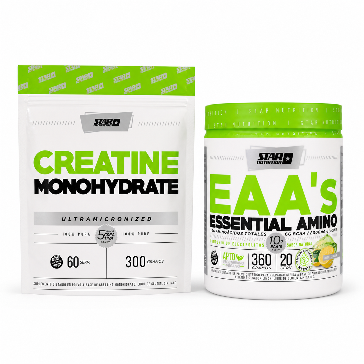 Kit Creatina Monohidratada 300 g + EAA 360 g