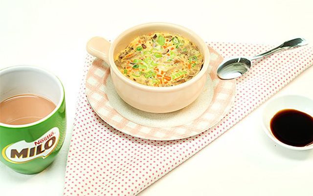 Trứng Hấp Với Rau Củ