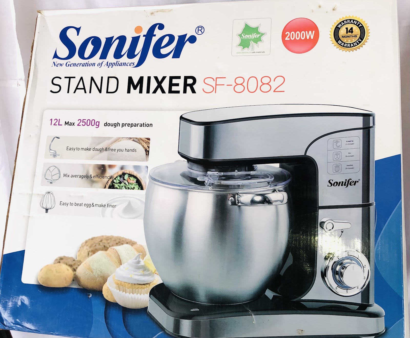 Sonifer SF-8082 Stand Mixer 12L 2000W