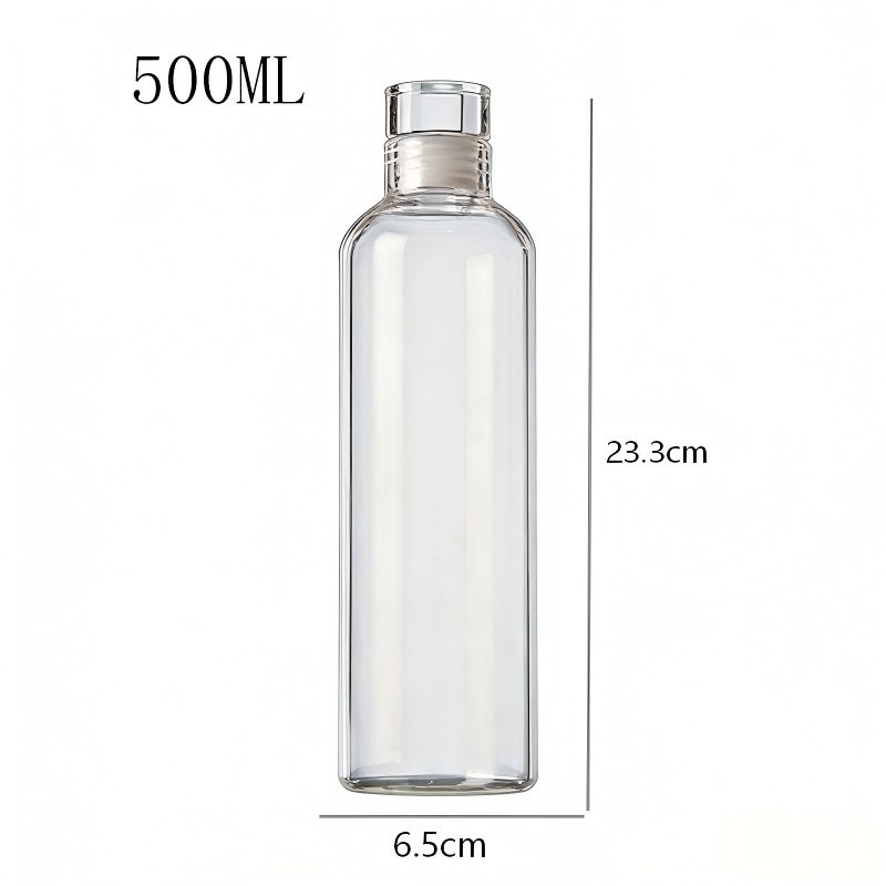 Hochborosilikat-Glasflasche zum Abfüllen, transparent