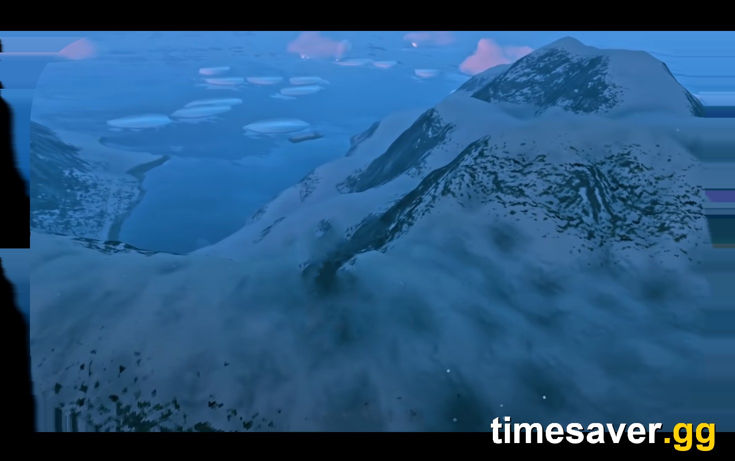 Snowy Deep North landscape where Moose spawn in Valheim 1.0