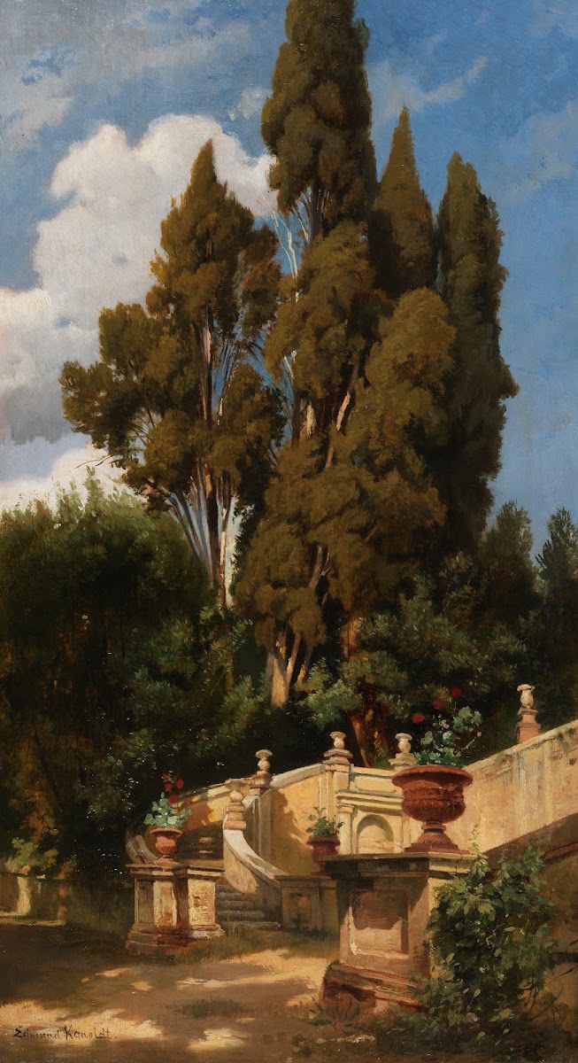 Im Park der Villa dEste bei Tivoli 1870