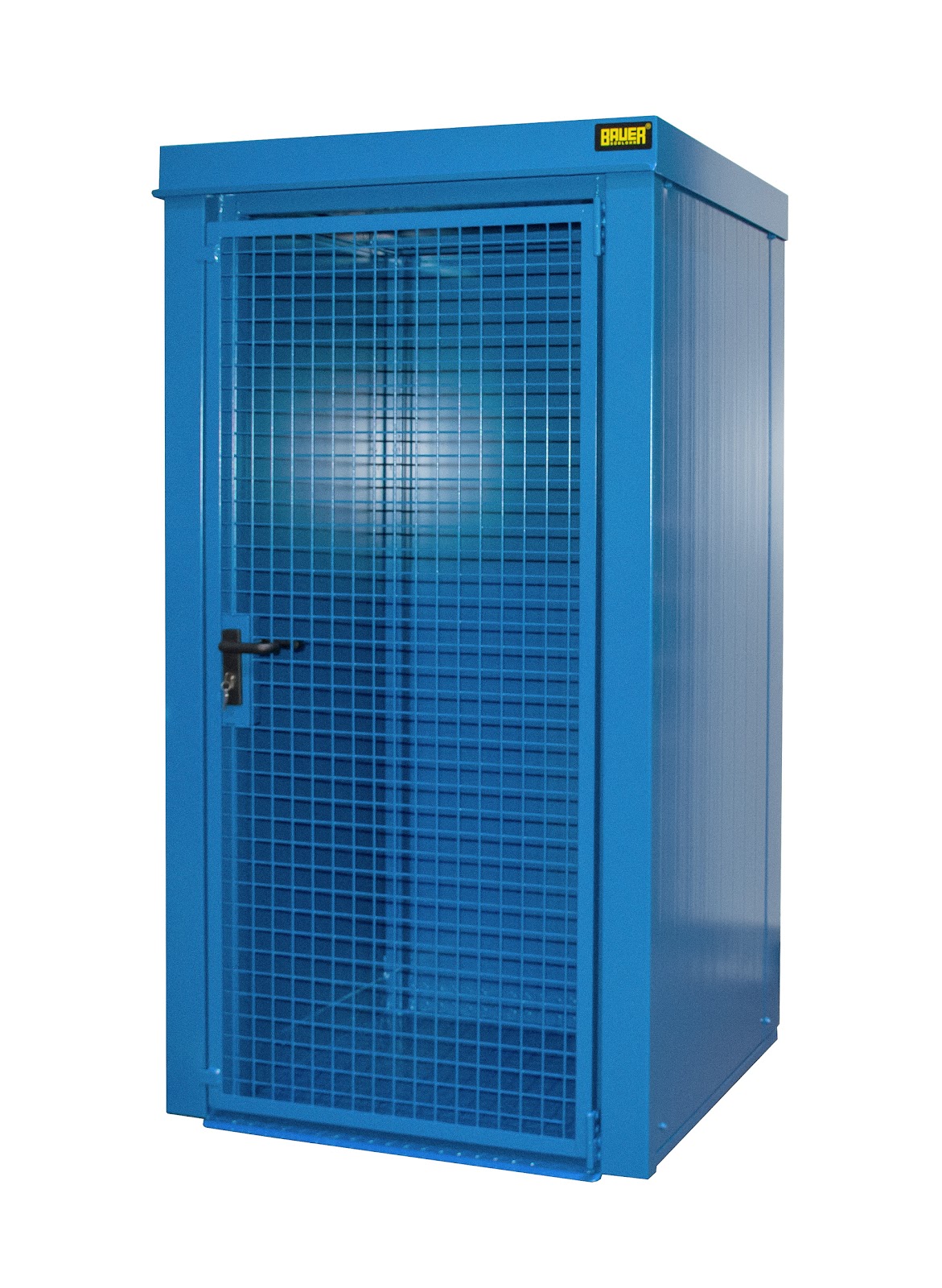 Gasflessen-container GFC-B M0, gelakt, Lichtblauw