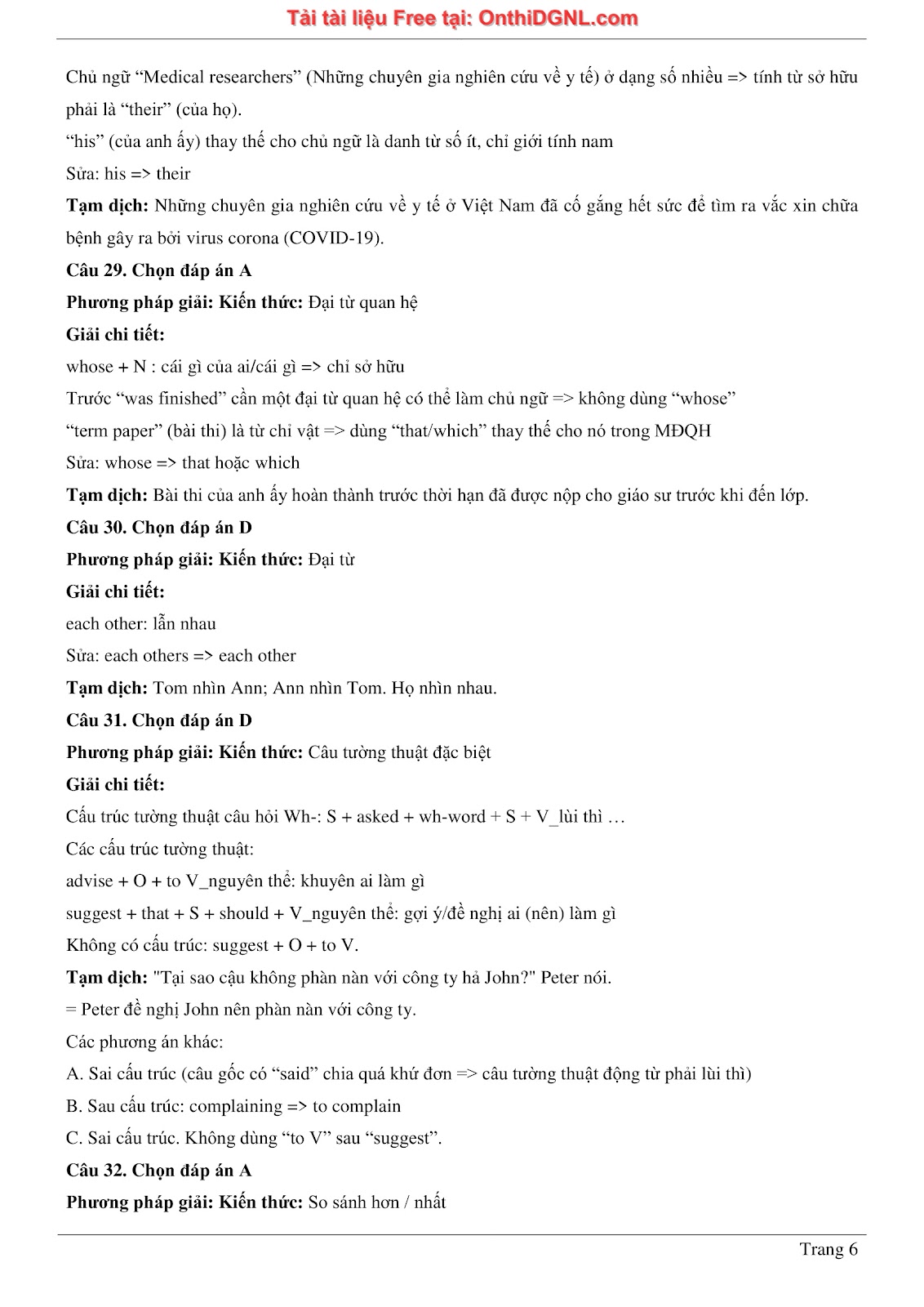 800 bài tập môn Tiếng Anh - Ôn thi ĐGNL ĐHQG TP HCM Phần 21