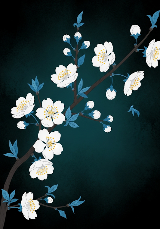 Elegant Cherry Blossoms Night