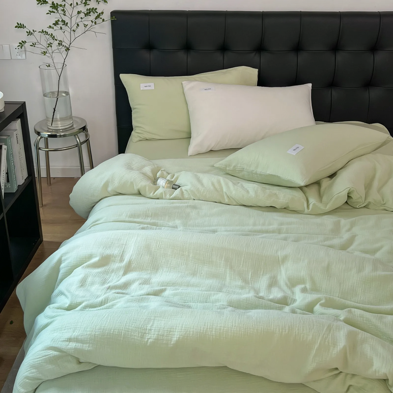 Breathable cotton bedding set, double-layer, Japanese style