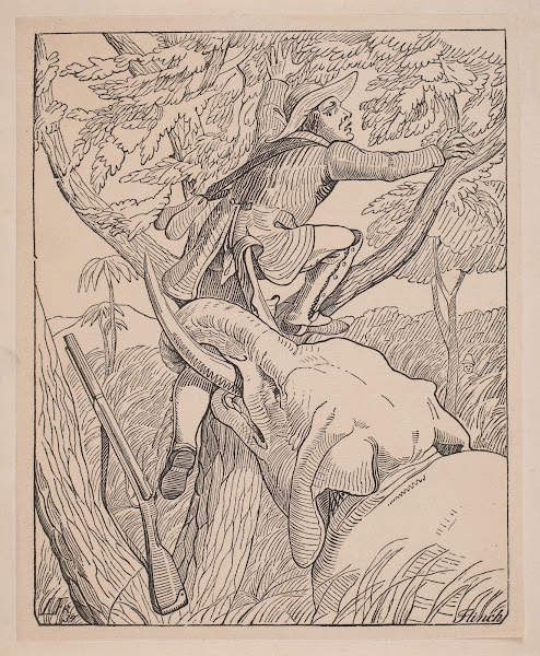 En jagtscene i Indiens store vestlige skove 1839