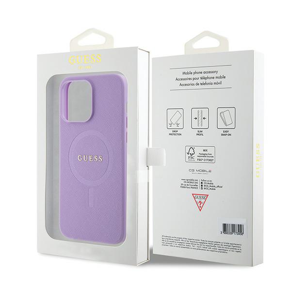 Guess GUHMP15XPSAHMCU iPhone 15 Pro Max 6.7 purple/purple hardcase  Saffiano MagSafe - B2B wholesaler.hurtel.com