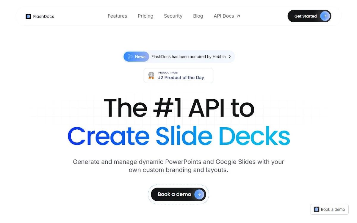 Captura de FlashDocs API