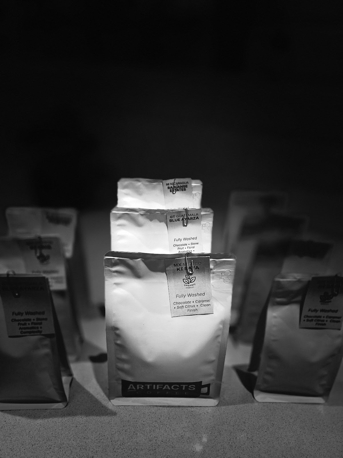 Artifacts Coffee bean lineup