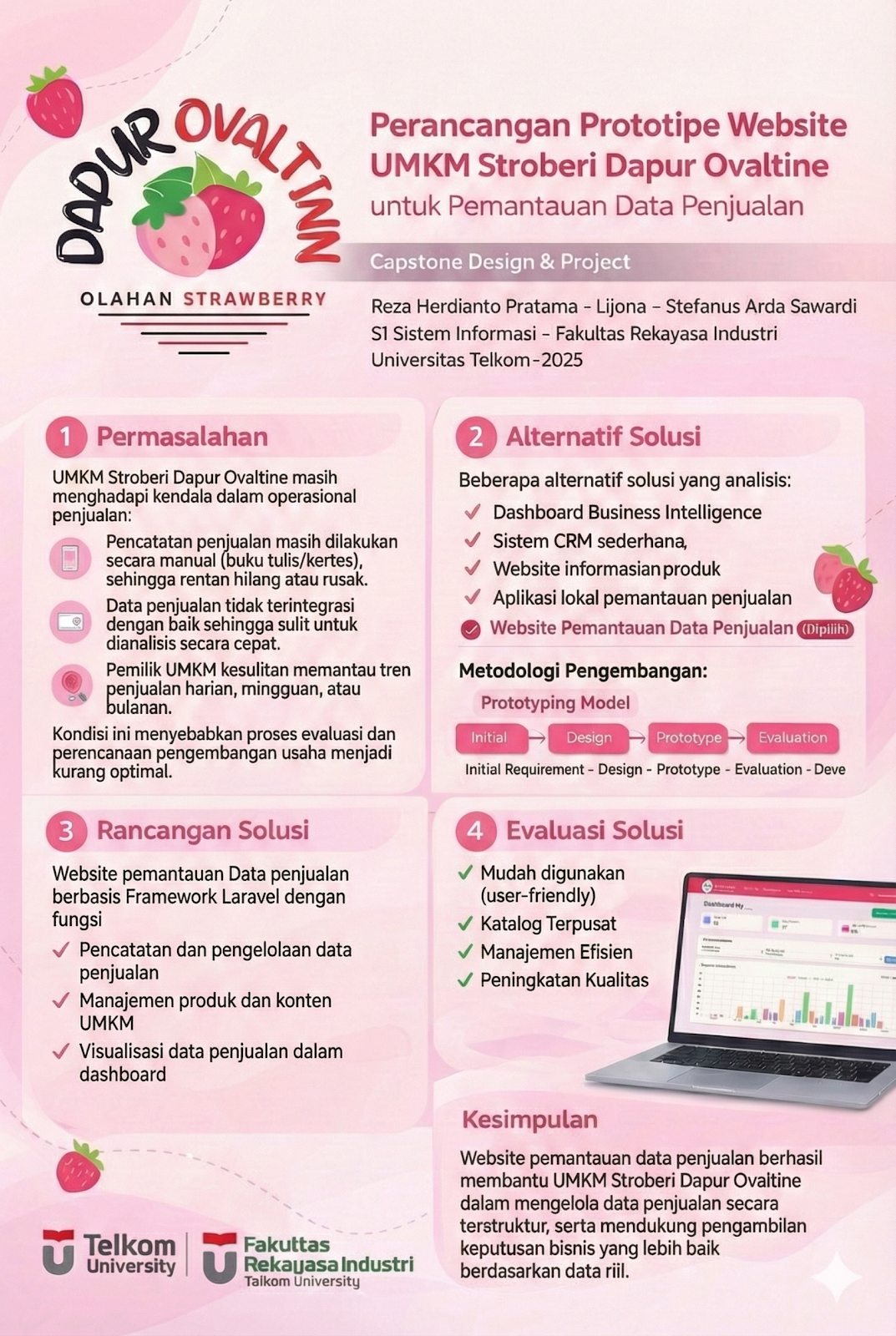 Perancangan Prototipe Website UMKM Stroberi Dapur Ovaltin untuk Pemantauan Data Penjualan
