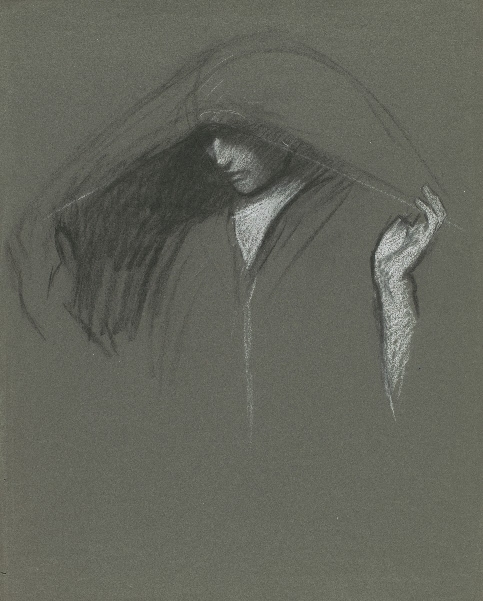 Study of draped head of A Mary for Three Marys at TheTomb 2001