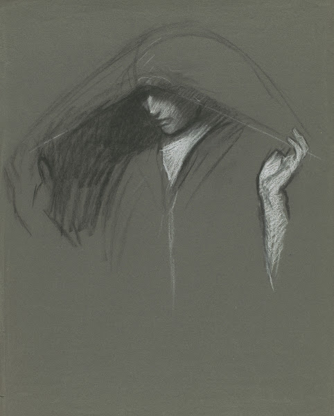 Study of draped head of A Mary for Three Marys at TheTomb 2001