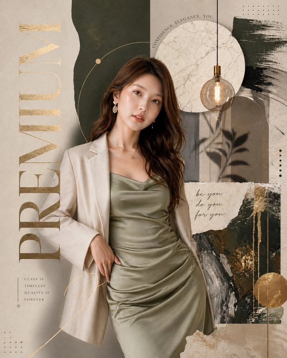 Póster editorial de moda de lujo premium