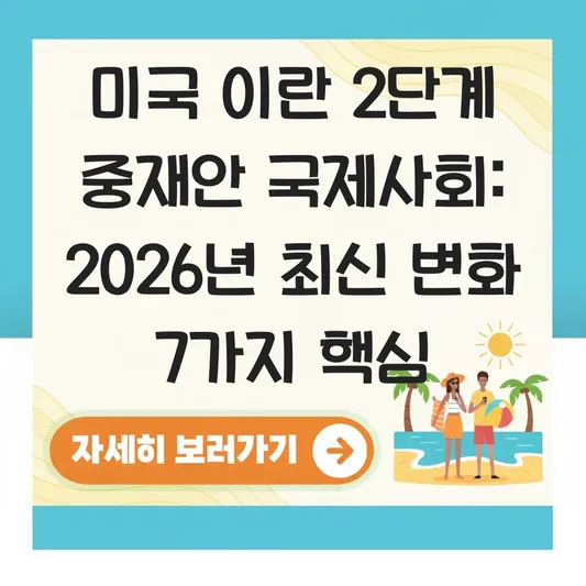 미국 이란 2단계 중재안 국제사회